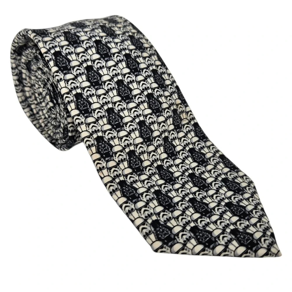 VTG Darth Vader Storm Trooper Men's Neck Tie Star Wars Nostalgia Abstract